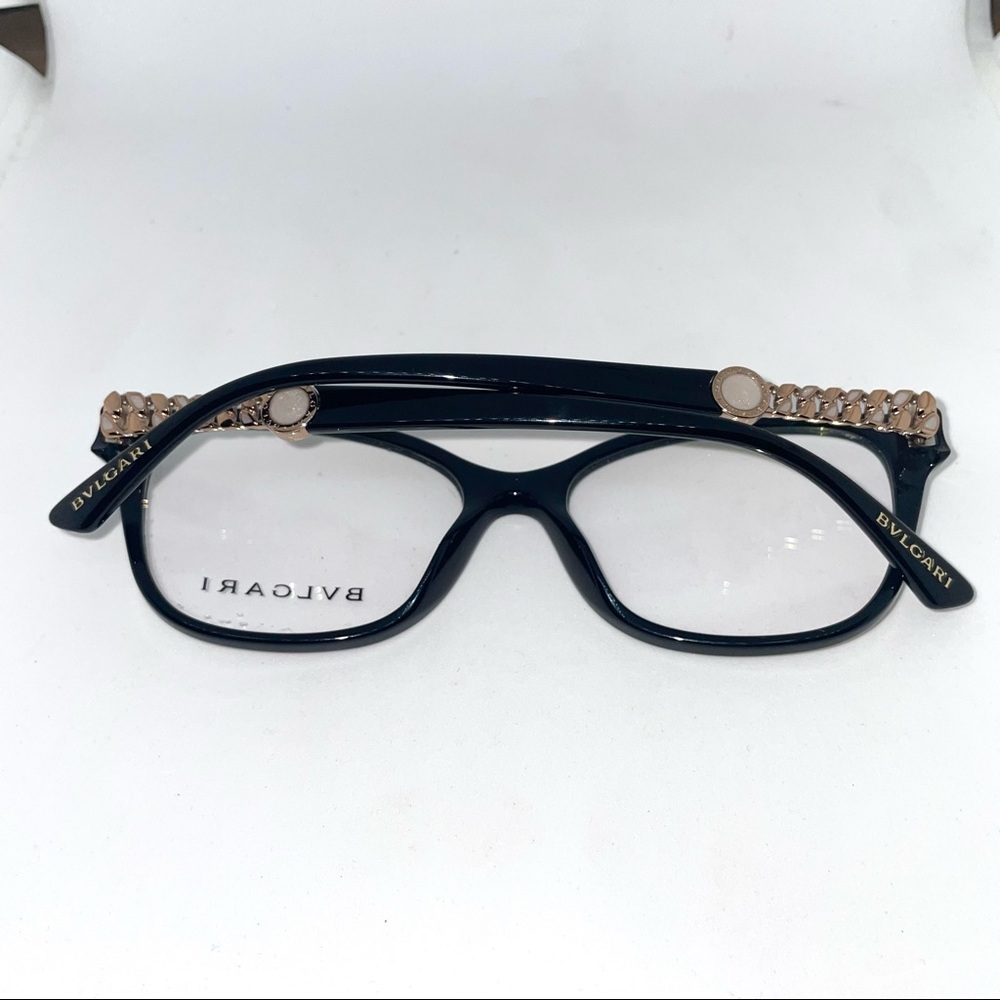 Bvlgari 4109 501 Black / Gold Chain Eyeglasses - Picture 4 of 5